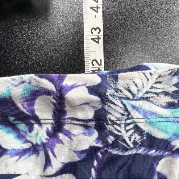 Soft Surroundings Faux Wrap Dress Jersey Knit XL Navy White Shapely Anywhere - Picture 11 of 15